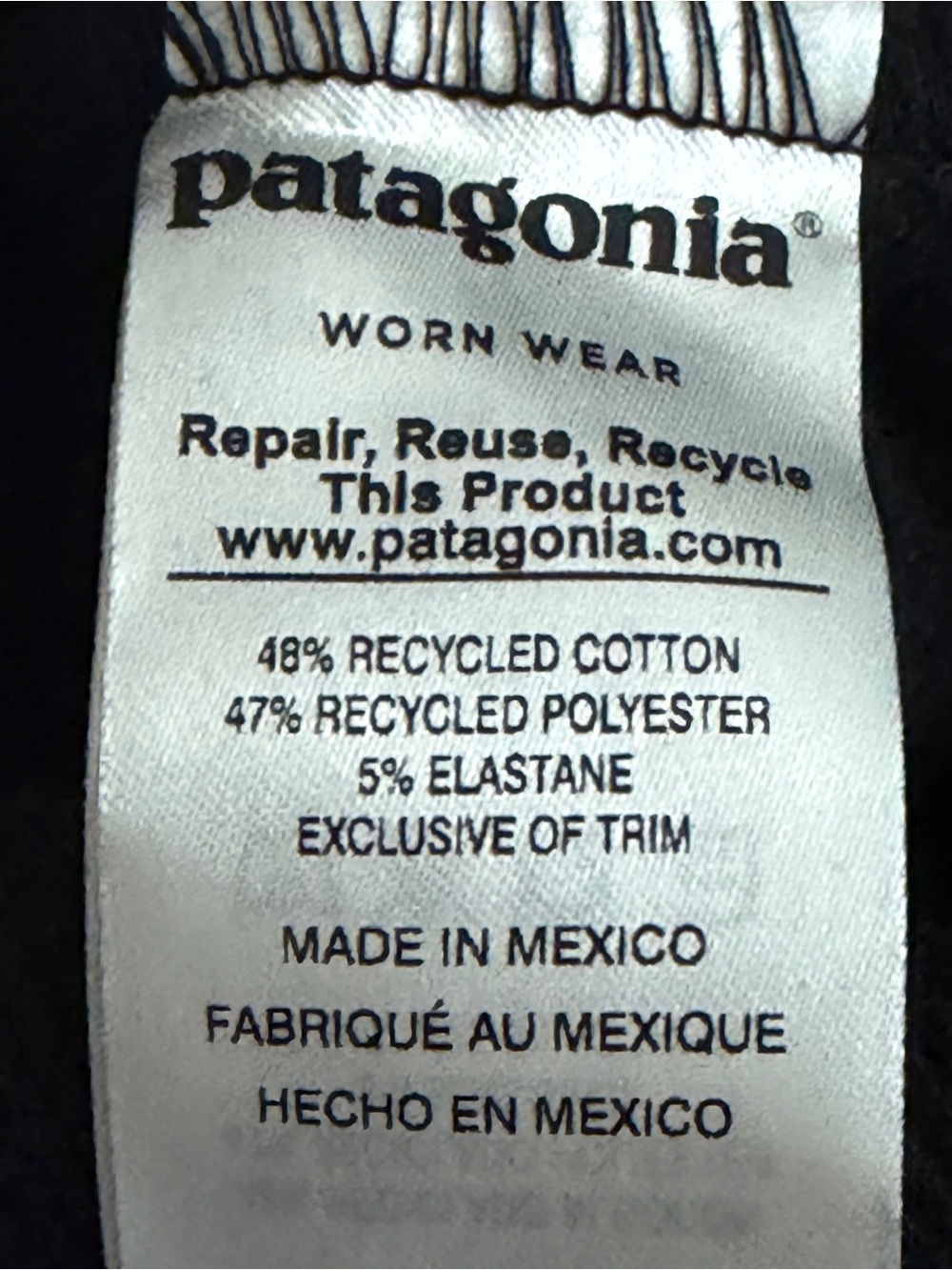 Patagonia Uprisal Crew Black Sweatshirt Men's Medium STY39542 Recycled Materials - Picture 9 of 10